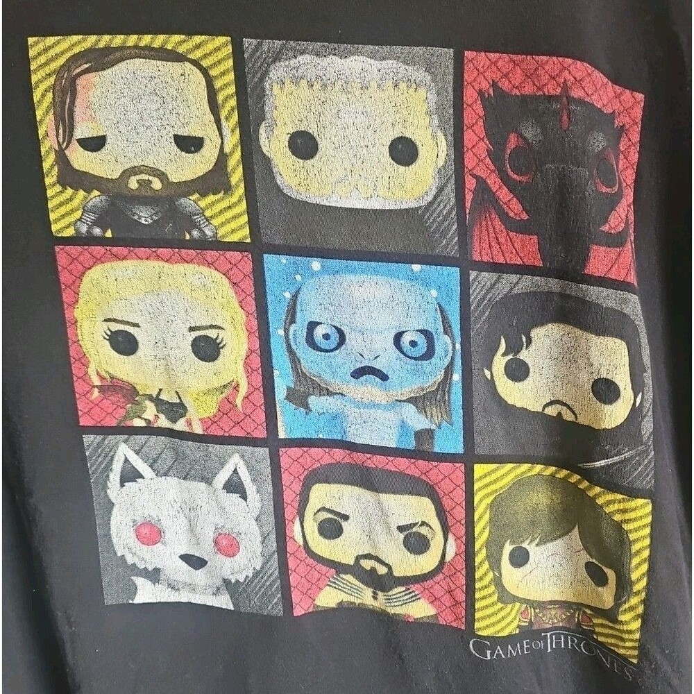 Game of Thrones Adult New T-Shirt - Pop Vinyl Hero Nine Box Pic XL - Picture 2 of 4